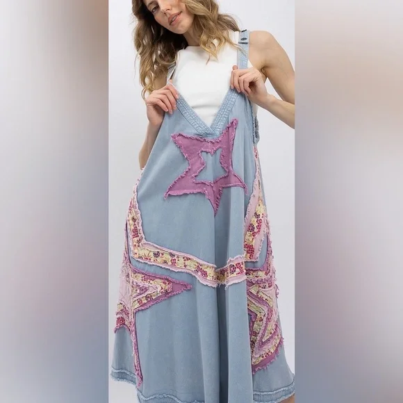 Patchwork Jumpsuit Star - Picture 2 of 3